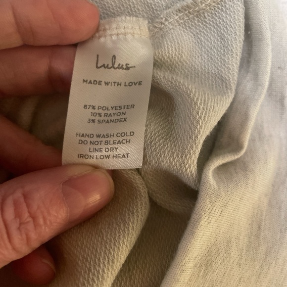 Lulus Gray Off Shoulder Top - Size M - Picture 5 of 5